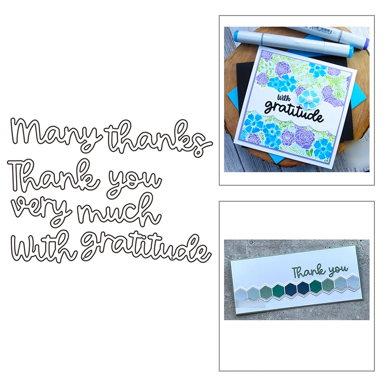 

2021 новые английские слова большое спасибо металлические Вырубные штампы для рукоделия Изготовления Бумажных поздравительных открыток и а...