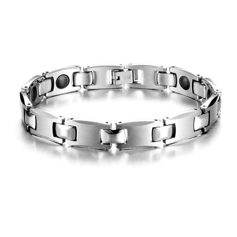 Olowu модный мужской и женский здоровый браслет из титановой стали Магнитный