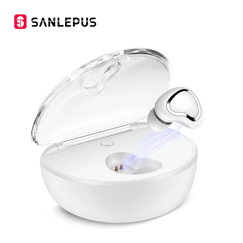Белый SANLEPUS Мини Bluetooth наушники беспроводные наушники Handsfree вкладыши с микрофоном/зарядная коробка для телефонов iPhone samsung xiaomi - Цвет: Белый