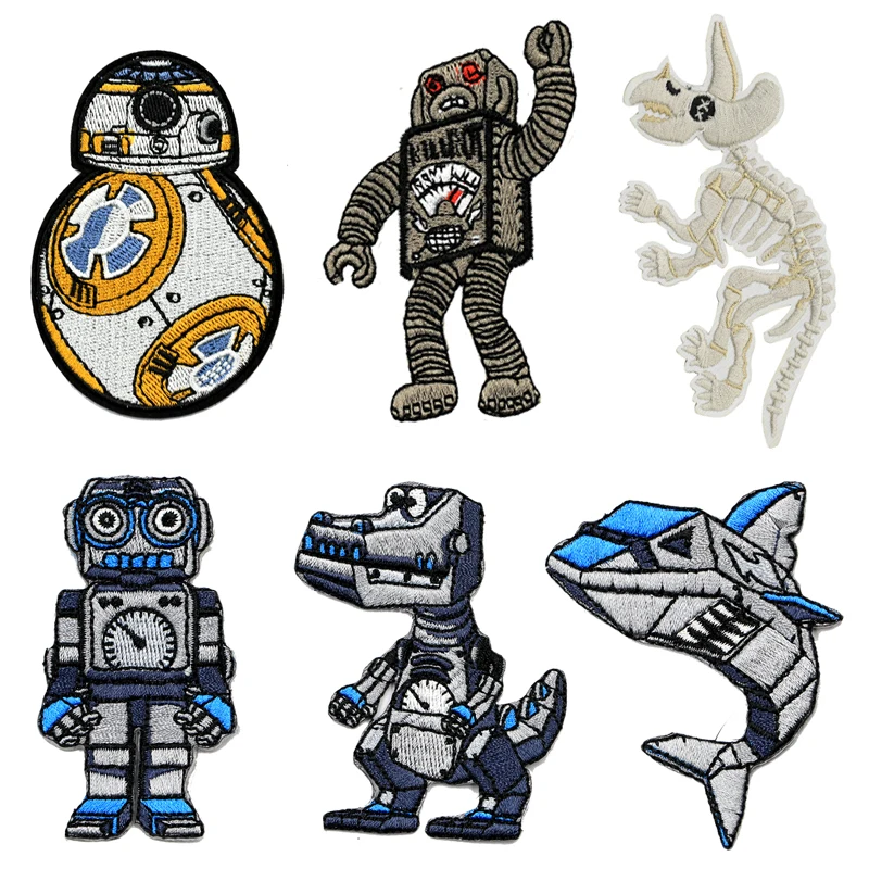 Нашивки в виде робота из Звездных Войн для одежды нашивки утюга вышивки