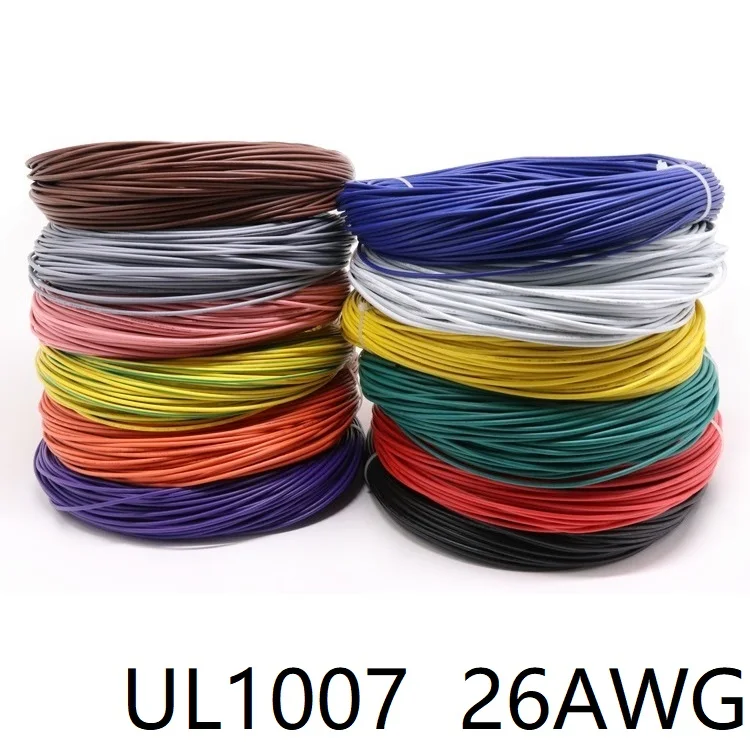 Изолированный электропровод из ПВХ UL1007 26AWG внешний диаметр 1 3 мм медный