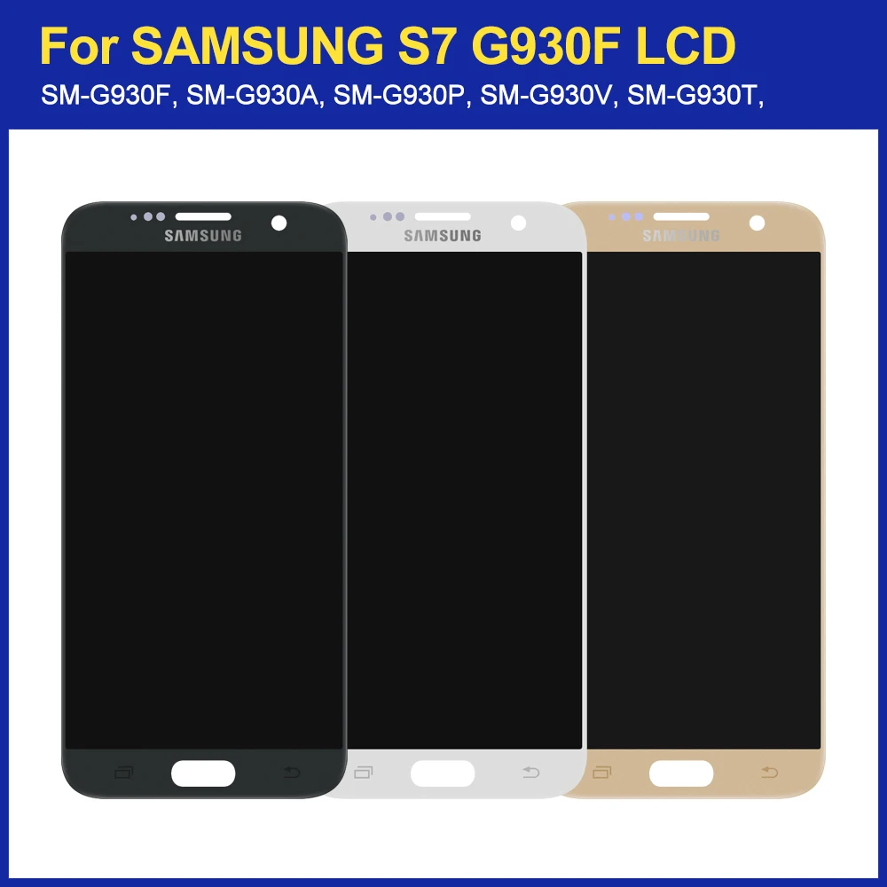 Оригинальный 5 1 ''для Samsung Galaxy S7 G930F G930A G930V ЖК-дисплей сенсорный экран
