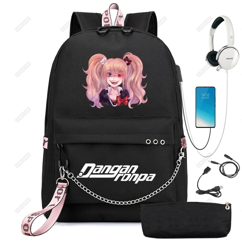 Многофункциональные холщовые рюкзаки для ноутбука Danganronpa Monokuma