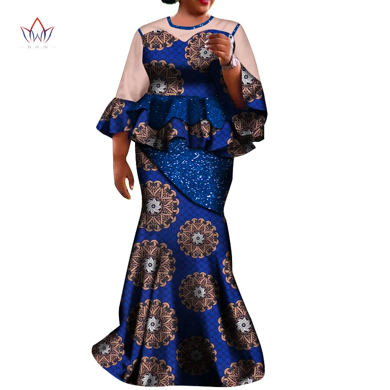 African woman dress Long Sleeves Print Tops and Skirt Sets for Women African Clothing 2 Pieces Skirt Set can be Customize WY7150