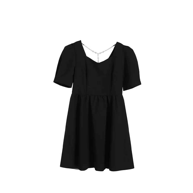 

Dress Female Summer New Open Back waist French Small Fresh Sweet Temperament Small White First Love Skirt Vestido feminino