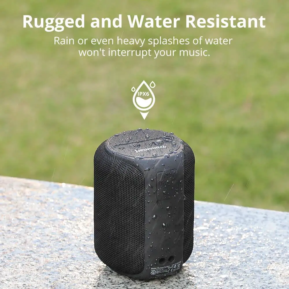tronsmart t6 mini bluetooth speaker wireless tws ipx6 portable outdoor low pitch sounder with voice assistant free global shipping