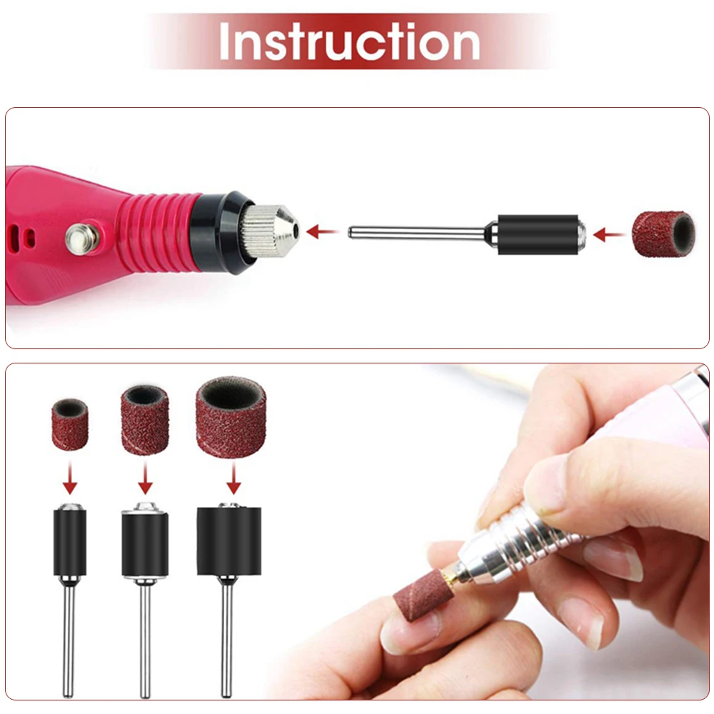 345 шт. набор втулок для наждачной бумаги резиновые 2 оправки подходят вращающихся