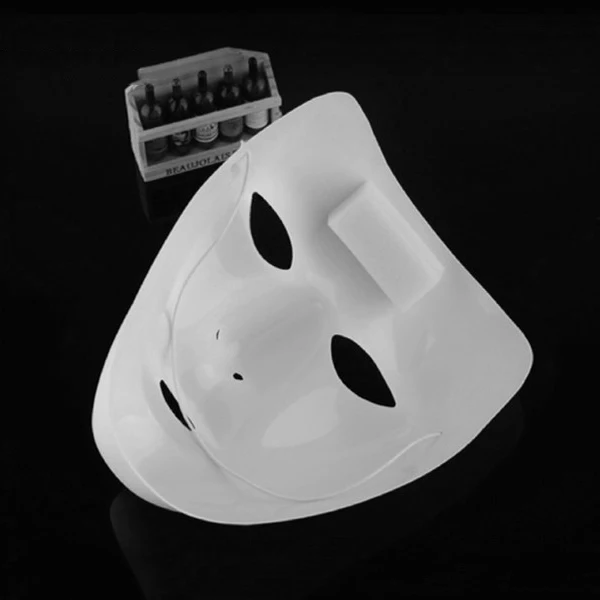 DIY белая маска Бумага полный уход за кожей лица оперы Маскарадная однотонная