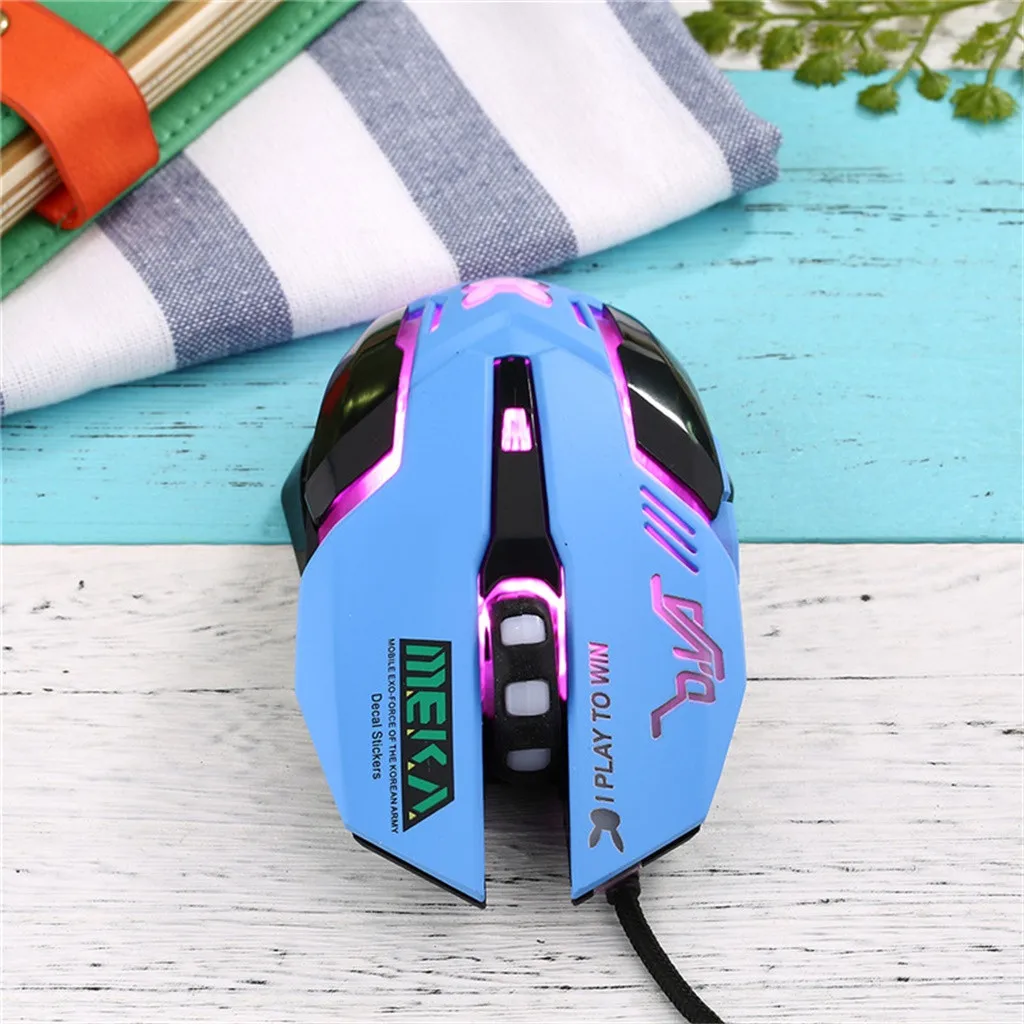 Игровая мышь Raton Ordenador с подсветкой, проводная мышь dpi, USB эргономичная геймерская мышь, профессиональные Мыши для ПК, компьютерная мышь, 19Sep