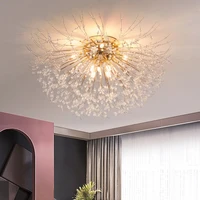 popular crystal dandelion ceiling light living room bedroom home decor indoor lighting corridor ceiling bracket lamp luminaires