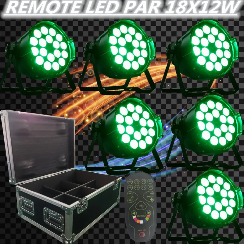 6 шт./пульт дистанционного управления PAR 18X12W RGBW + F light чехол Led wash ligh Professional stage dj