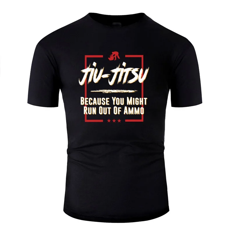 Футболка Jiu Jitsu Comical потому что вы можете испорчить патроны футболка 100% хлопок с