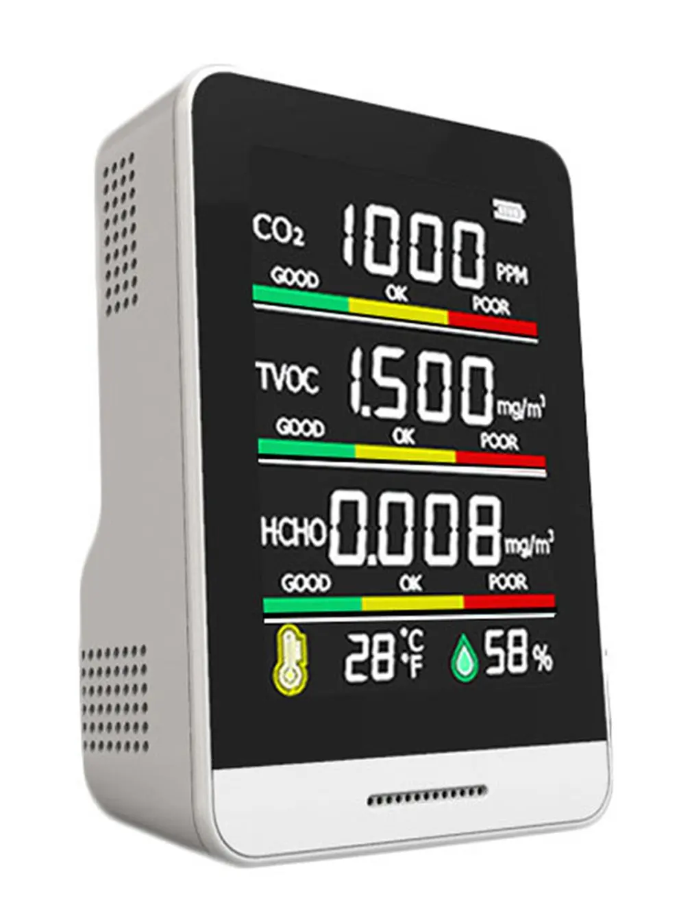 Многофункциональный цифровой измеритель CO2 5 в 1, тестер с датчиком температуры и влажности, датчик качества воздуха, детектор угарного газа ... от AliExpress WW