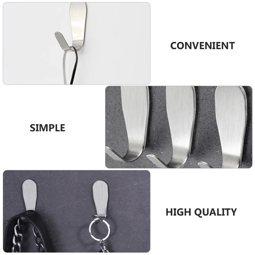 

15pcs Practical Wall Hooks Punch-free Hooks Heavy Duty Storage Hooks for Office