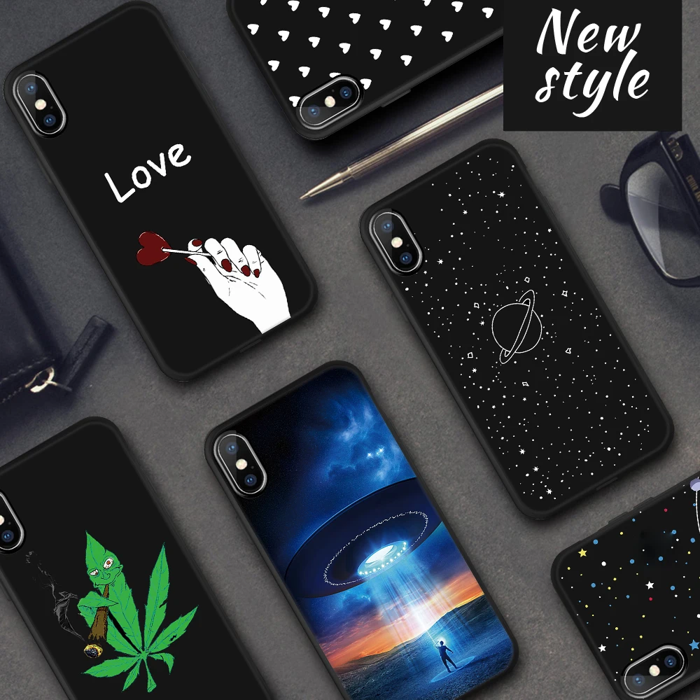 Lovely Cartoon Painted TPU Case for iPhone 11 Pro Silicone Matte Full Protective Cover XS XR X Max Phone Bags |