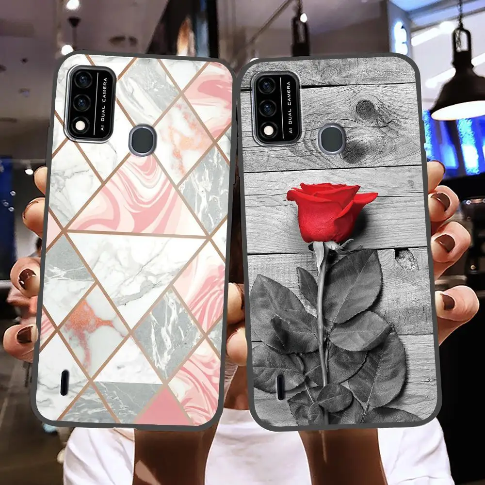 Блестящий Мягкий чехол для телефона Itel A48 женщин красивый модный новый