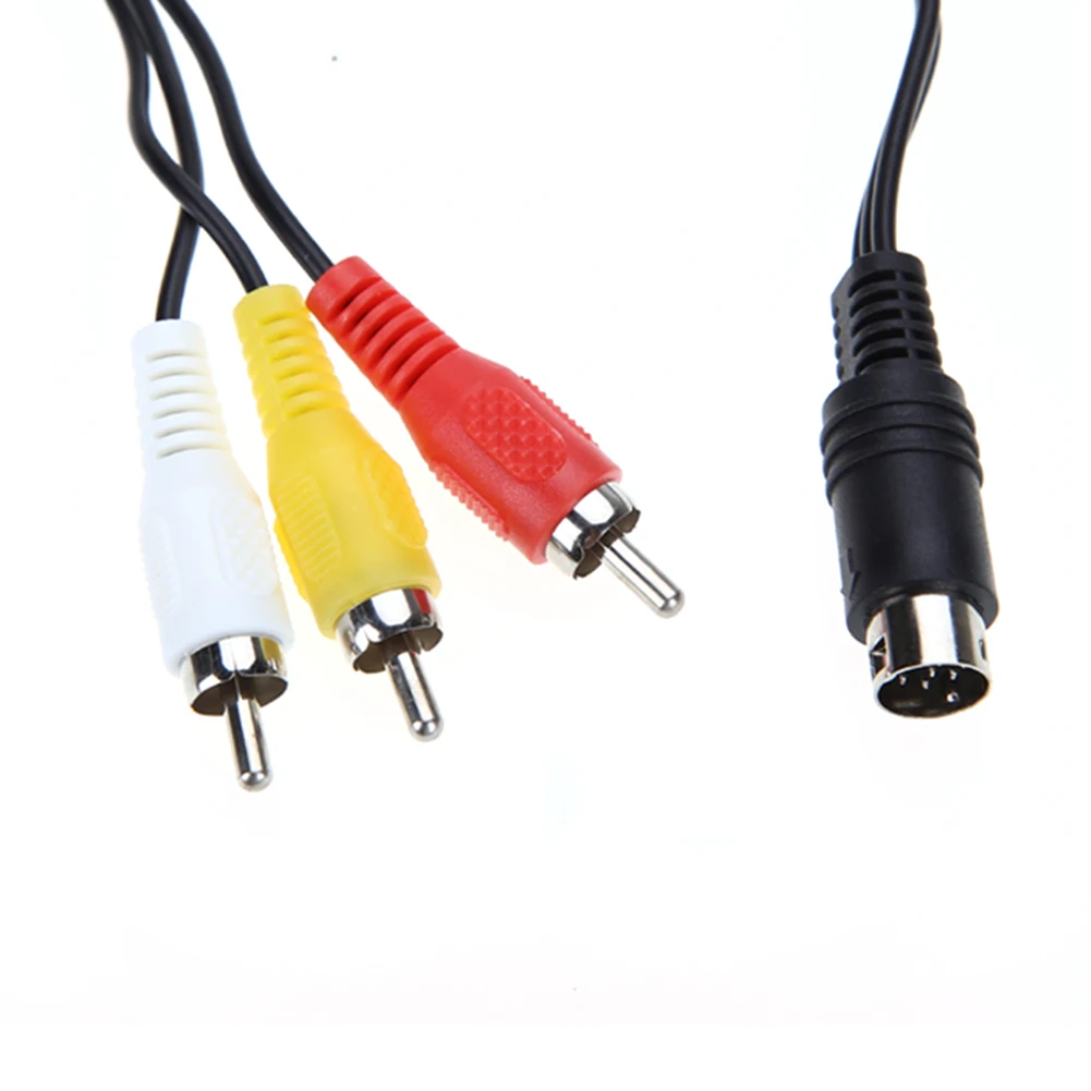 3RCA 1 8 м 9 pin Аудио Видео AV кабель для Sega Genesis 2 или 3 видео игр аксессуары|Кабели| |