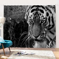 tiger animal world beast curtains for living room bedroom luxury valance study baby room high quality home decoration drapes