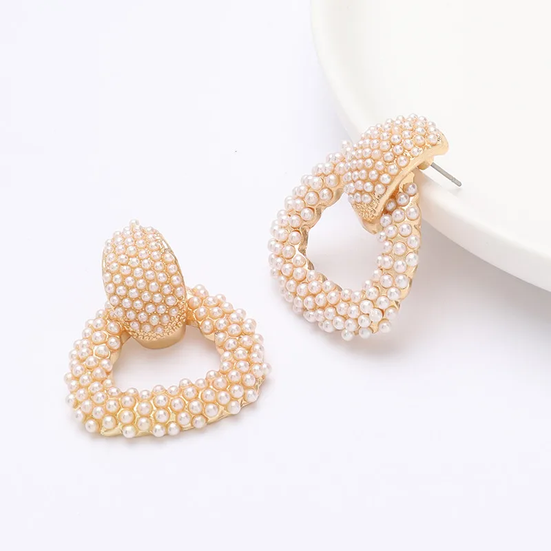 Pauli Manfi женские металлические серьги с имитацией жемчуга необычные модные