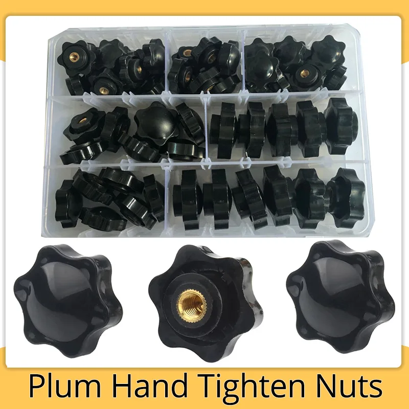 M4 M5 M6 M8 M10 Зажимная шторка для большого пальца черная гайка ручка резьба звезда