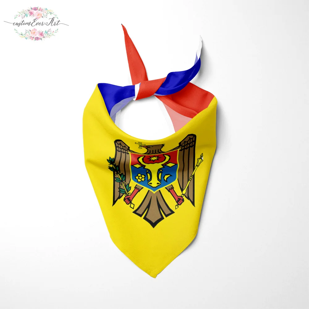 В Флаг Молдовы Собака Бандана Большие Ошейники для шарф бандана животных собаки