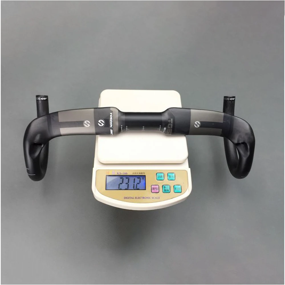 

TOSEEK Full Carbon Fiber Road Bike Handlebar 31.8*400/420/440mm UD Matte Carbon Handlebar Road Racing Break Wind Handlebar Parts