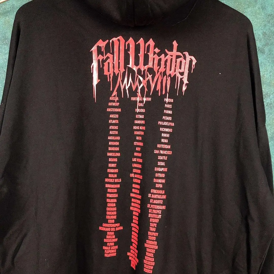 Vetements, толстовки для мужчин и женщин, 1:1, высокое качество, капля крови, надпись, вышивка, хип-хоп, kanye west, vetements, противотуманная Толстовка