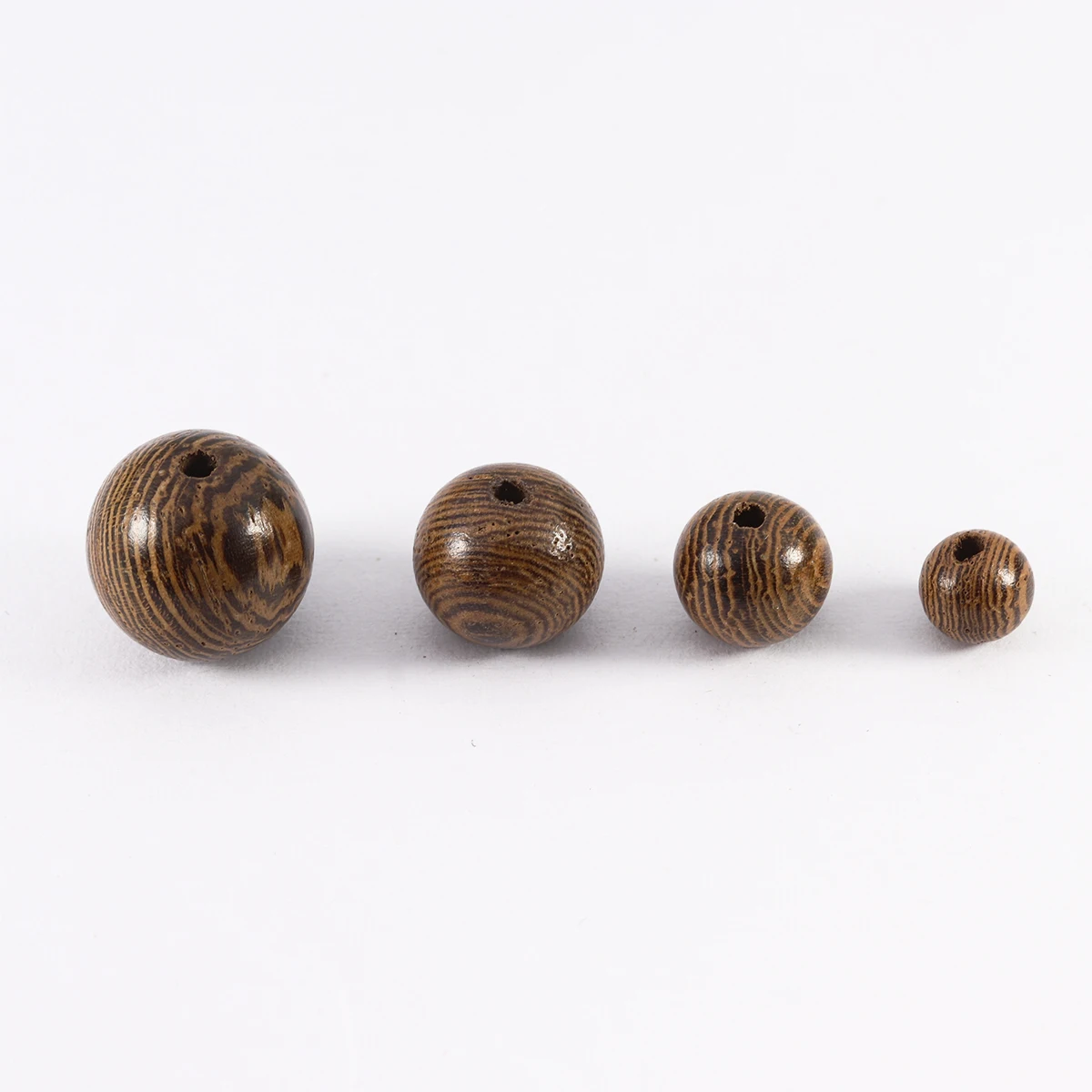

100pc 8.5mm Fashion Natural Wooden Wenge Beads Brown Round Spacer Stripe Beads No Harm Beads for DIY Jewelry Makings