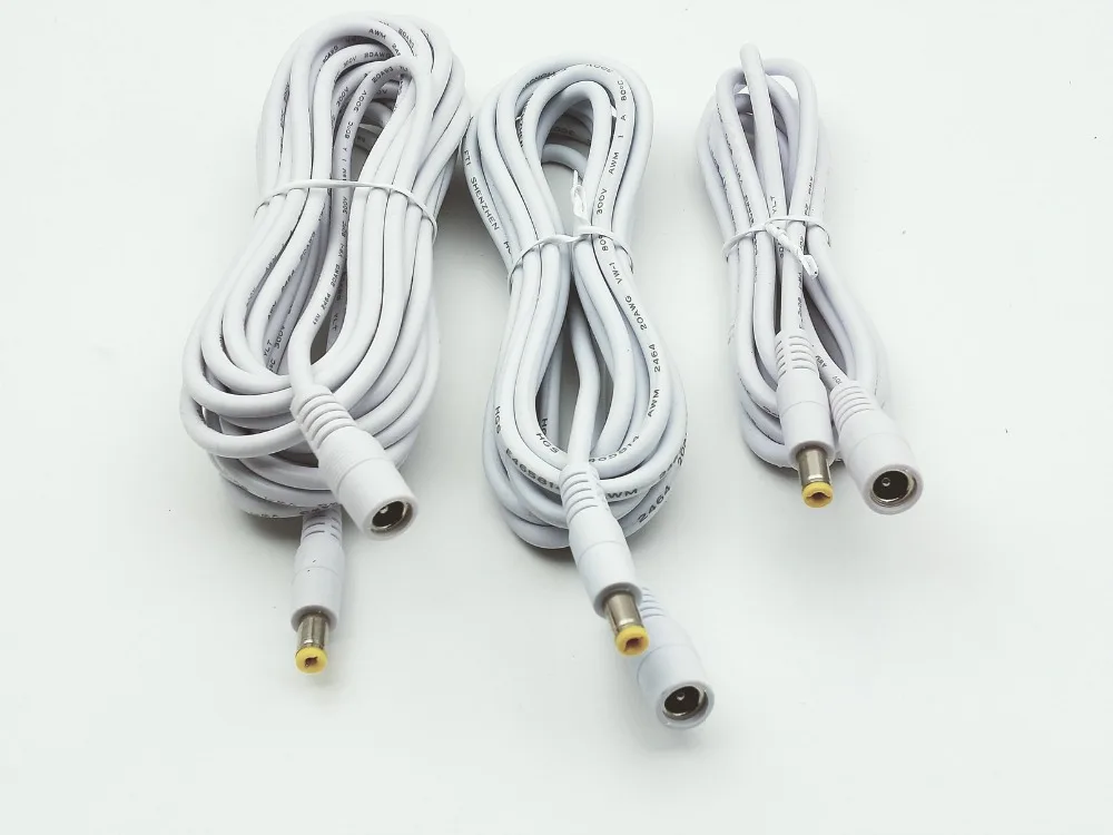 1 шт. DC 5A 12V 5.5X2.1 Женский к 5.5X2 мм Мужской кабель питания 20AWG 5 м/3 м/5 м | Обустройство