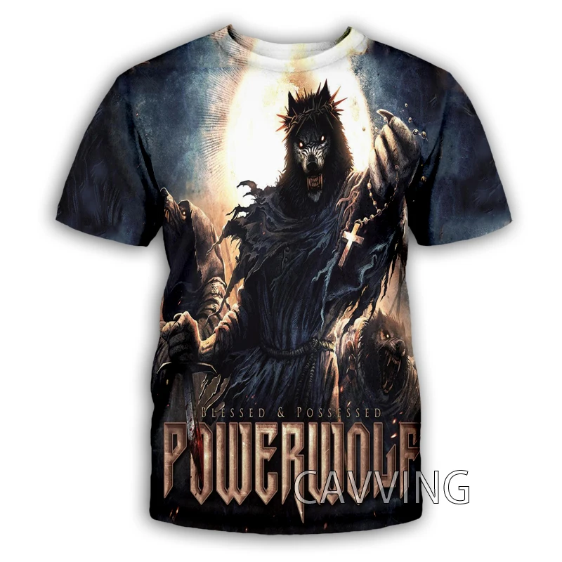 

New Fashion Women/Men's 3D Print Powerwolf Band Casual T-shirts Hip Hop Tshirts Harajuku Styles Tops Clothing