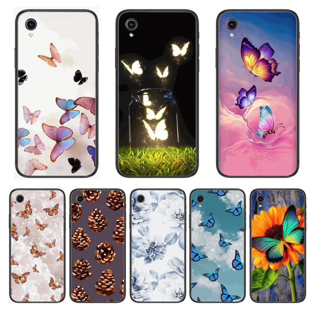 

butterfly animal Style Phone Cases cover For VIVO X50 30 Y97 91 93 85 83 81 79 73 V 17 15 9 S7 U3X black Covers