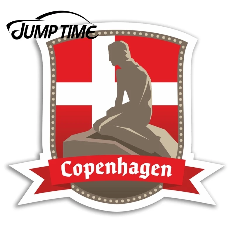 СКАЧОК времени для copenher Датский флаг виниловая наклейка s Наклейка багаж