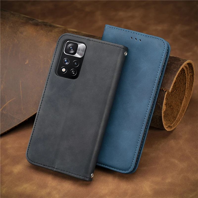 

Matte Flip Case for POCO M4 Pro 5G Wallet Cover Magnetic Full Protection Card Holder Case For Xiaomi POCO M4 Pro