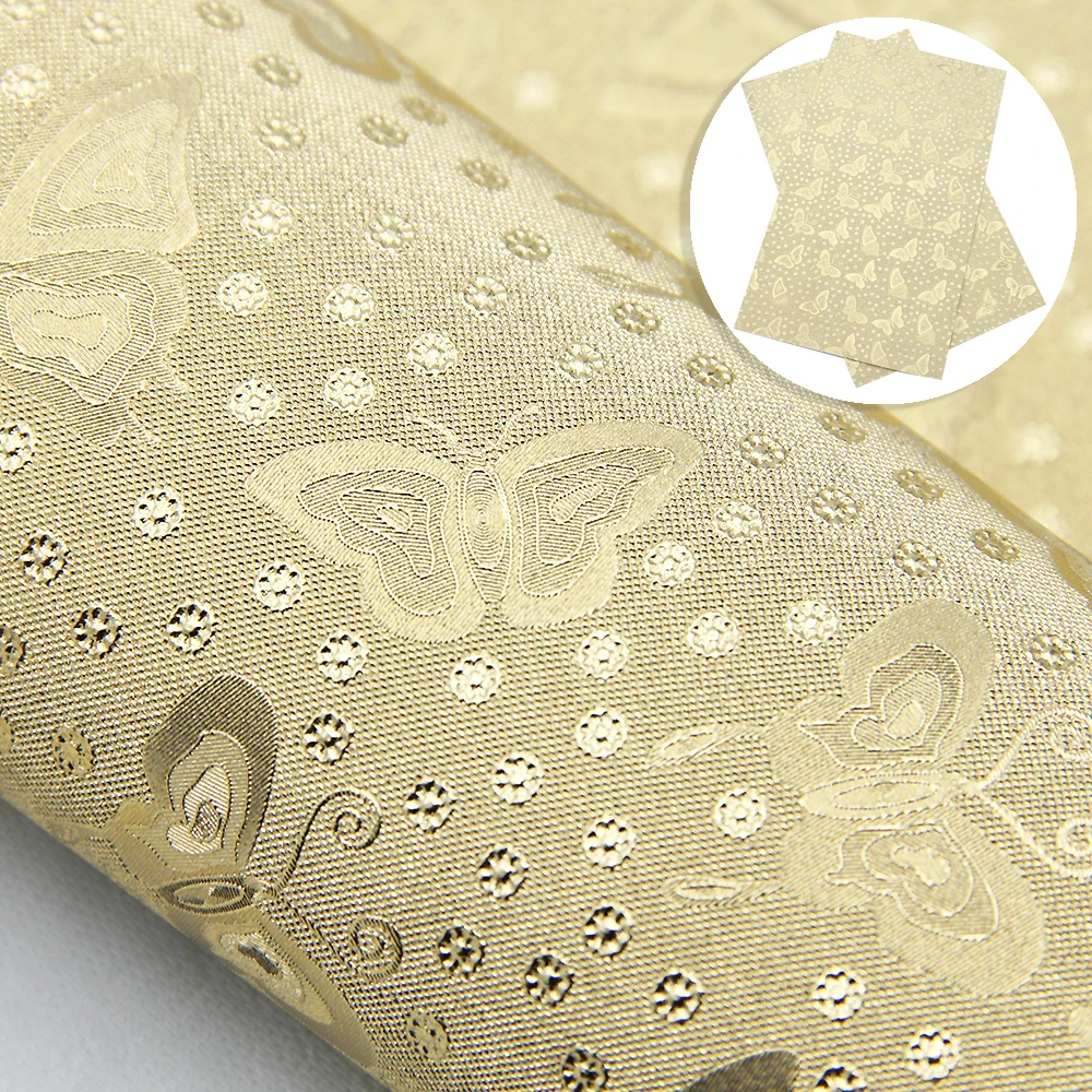 20*33 см тканевые листы из искусственной кожи в горошек с бабочкой для изготовления