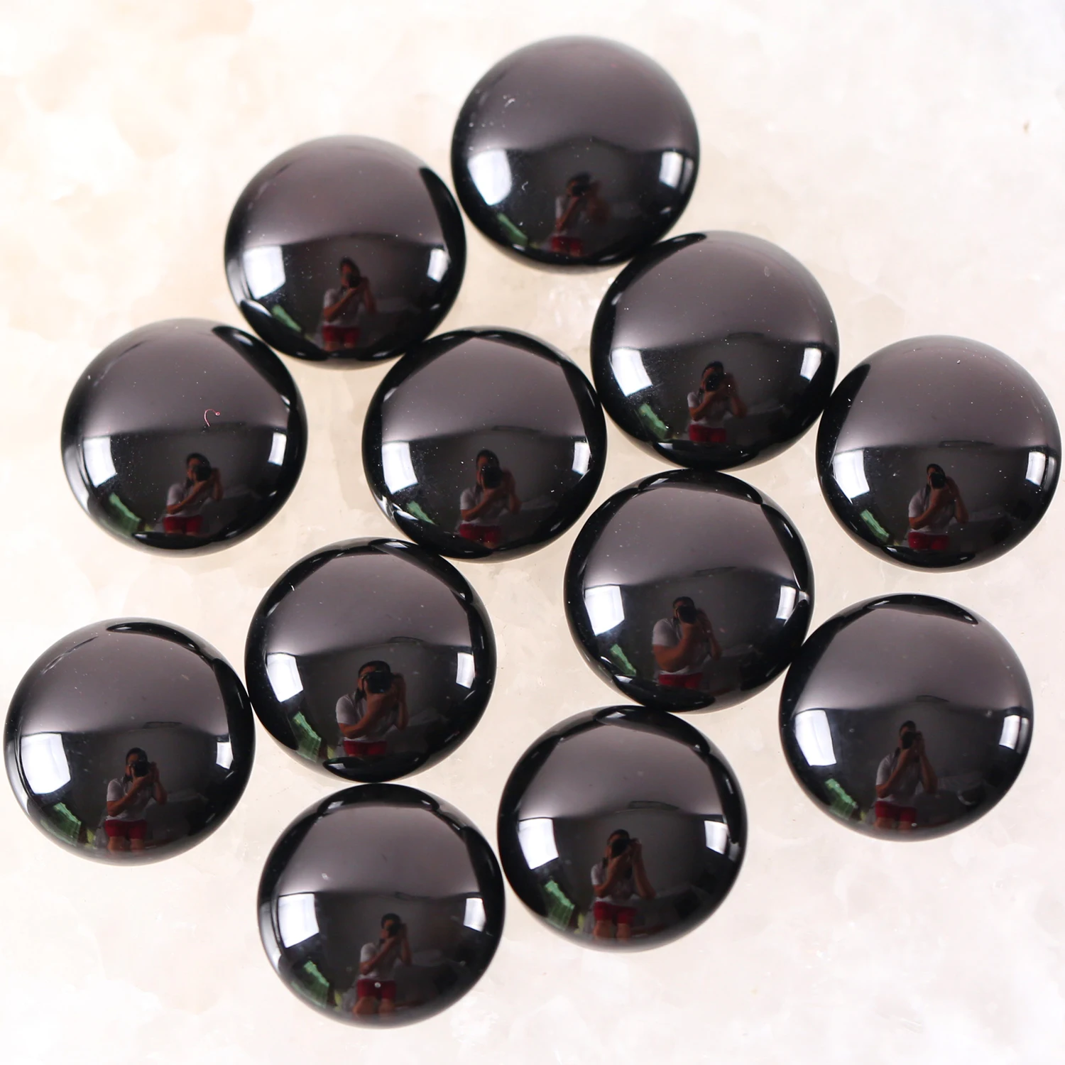 

12MM 16MM Round CAB Cabochon Natural Stone Gem Mixed Colors No Drilled Hole Bead For Jewelry Making Bracelet Earring 10Pcs K899