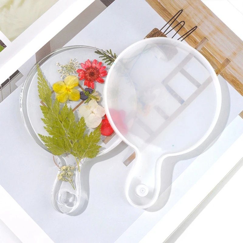 

2 Pcs Handle Tray Epoxy Resin Mold Coaster Cup Mat Silicone Mould DIY Crafts Home Decorations Ornaments Casting Tool