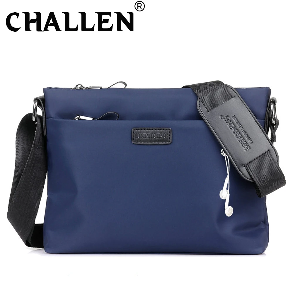 Простая мужская деловая сумка мессенджер повседневная из ткани Оксфорд через