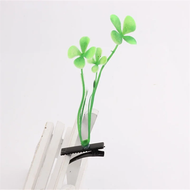 Новинка 4 вещи в комплекте унисекс забавные трава зажимы прелестный цветочный