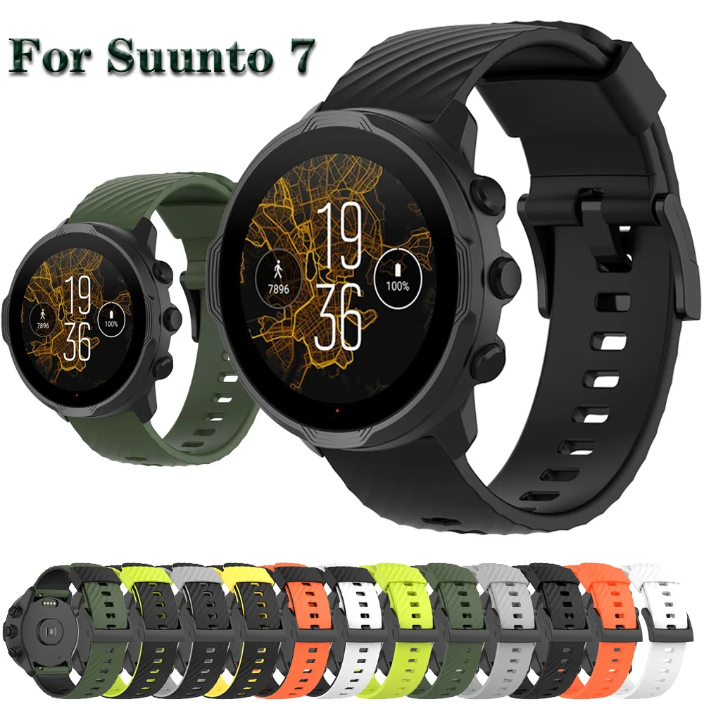 

Ремешок силиконовый для спортивных часов Suunto 7, 9, baro D5, 24 мм