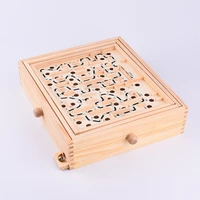 wooden 3d ball maze puzzle toy wood case box fun brain hand game challenge balance children adult educational toys