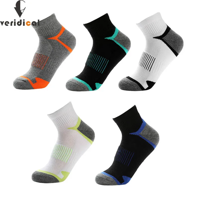 

5 Pairs Men Short Socks Sport Compression Cotton Outdoor Basketball Bike Running Football Travel Socks Plus Size EUR 39-48