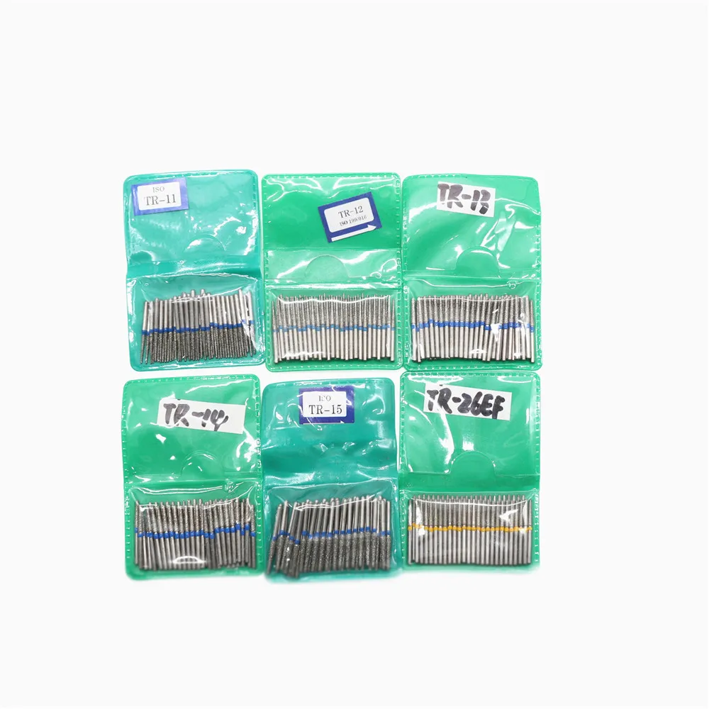 

50pcs/bag Dental Diamond FG High Speed Bur for Dentistry Polishing Taper Round End Burs TR Series