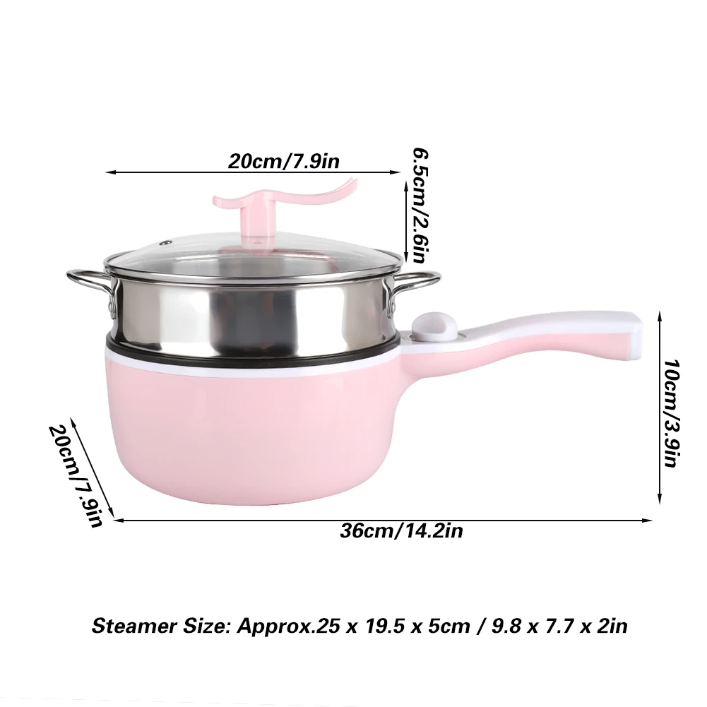 

Panela eletrica Multifunctional Double Layer Electric Heating Steaming Boiling Frying Cooker Pot EU Plug 220V Electric Cooker Pa