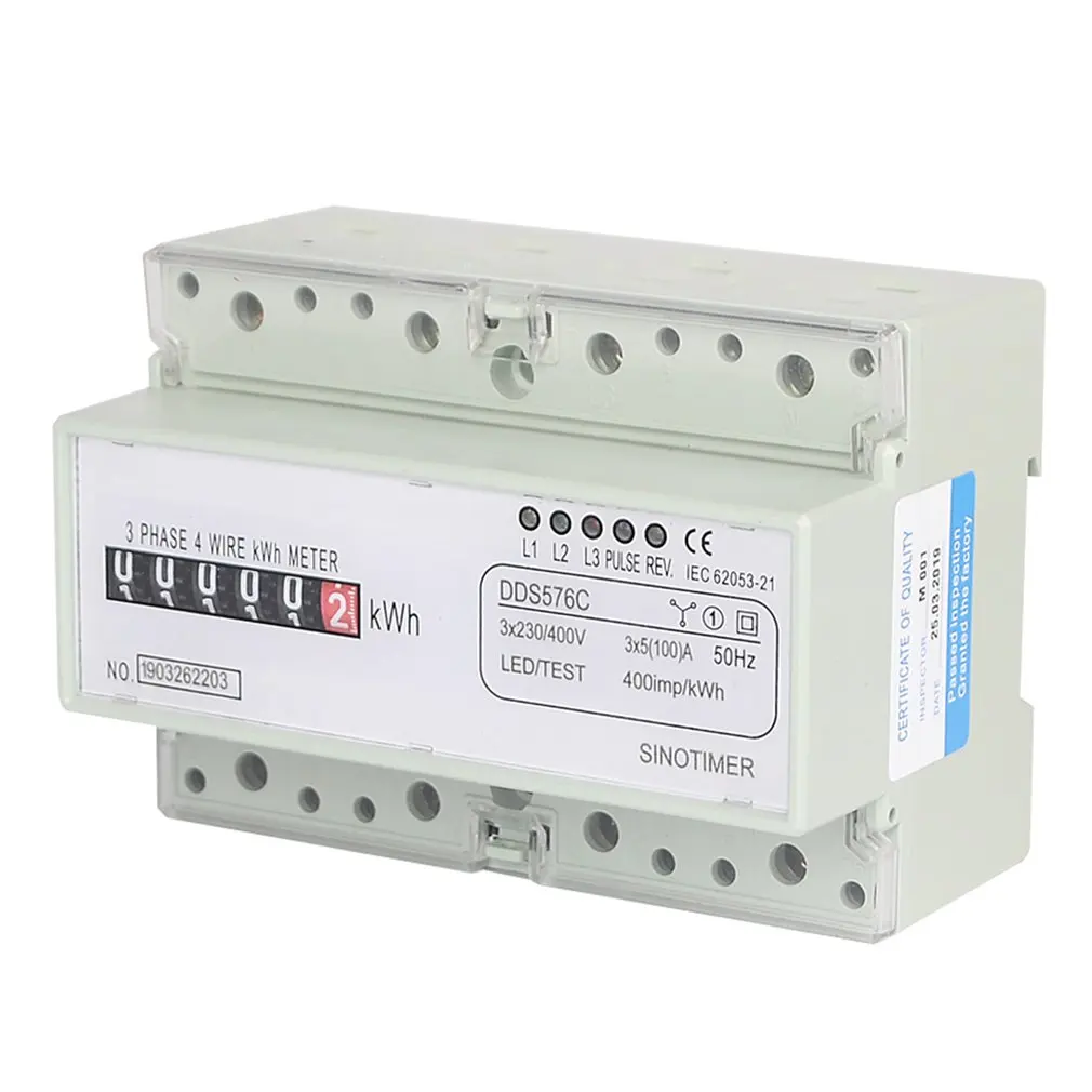 SINOTIMER DDS576C трехфазный 7P 4 провода аналоговый счетчик энергии имитации Мощность