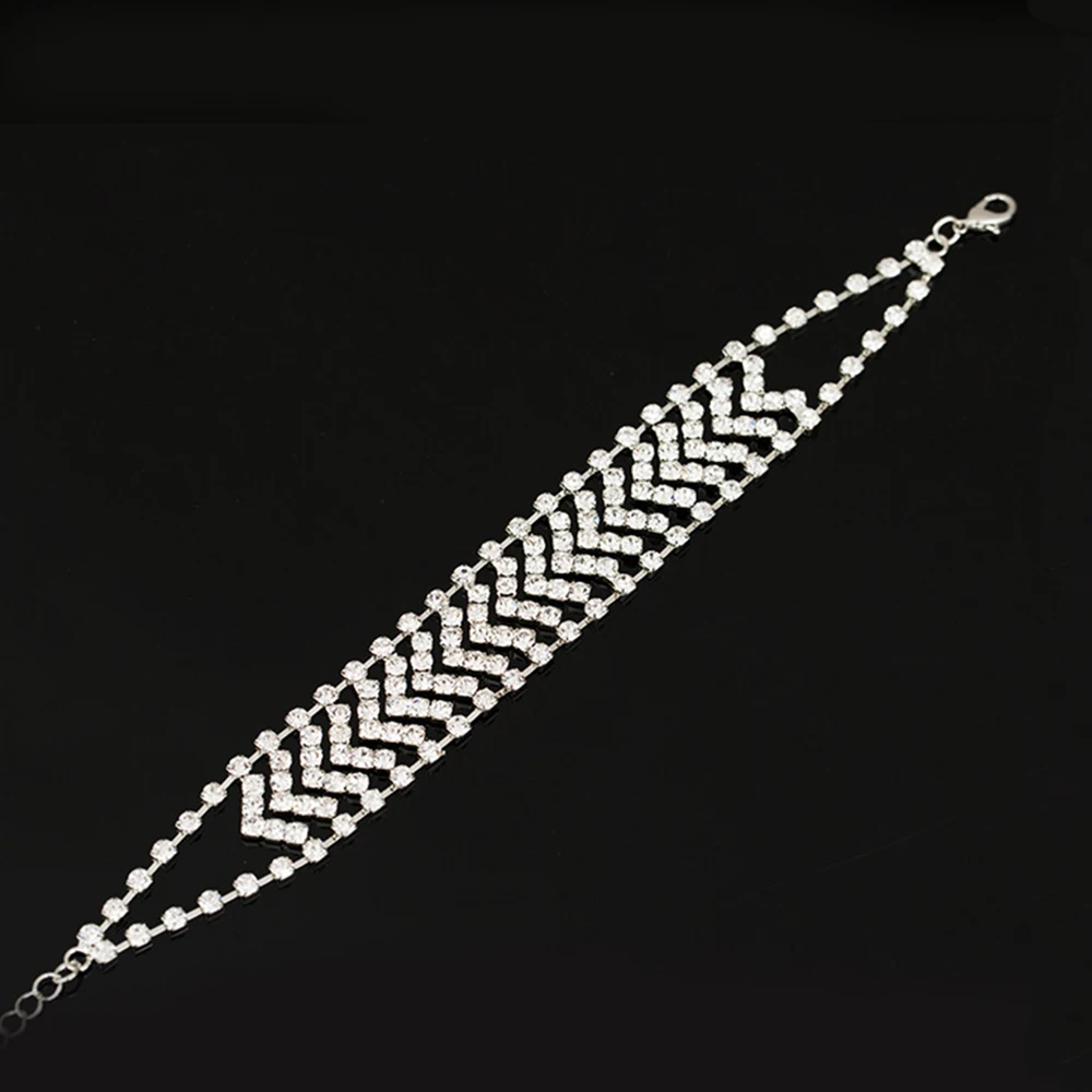 AINAMEISI новое поступление стразы свадебные браслеты и с кристаллами золотые