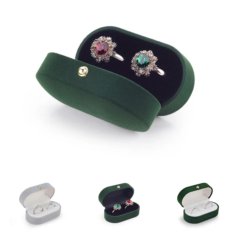 

Бархатная коробка для парные кольца, коробка для свадебных колец, высококлассная коробка для ювелирных изделий, коробка для хранения ювели...