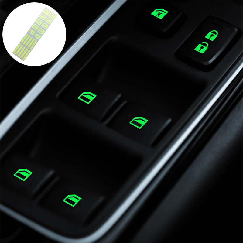 

Car Window Lift Button Luminous Sticker Repair Decal Easily Installation Universal Car Styling Window Decoration Car Accessories