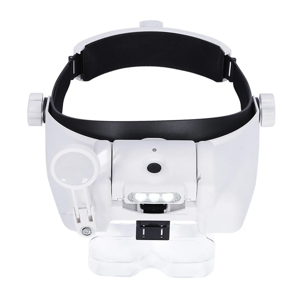 

Long Standby Glasses Magnifier 31 Multiples Magnifying Glass With Led Light Reading Magnifier Soldering Loupe Embroidery 5 Lens