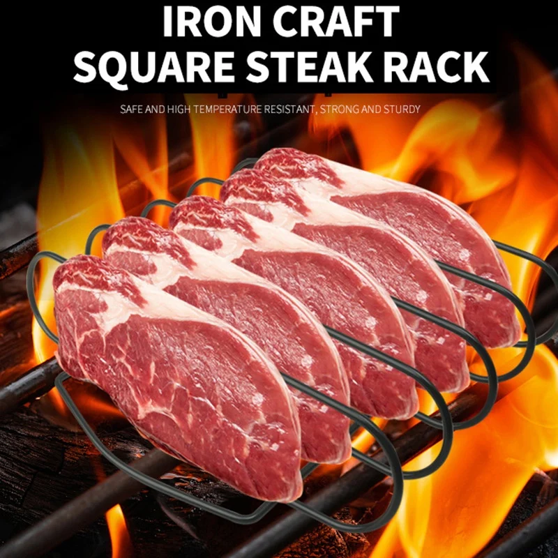 

Grill Racks Pork Non Stick Rib Rack BBQ for Grilling Barbecuing 2 Packs Rib Racks