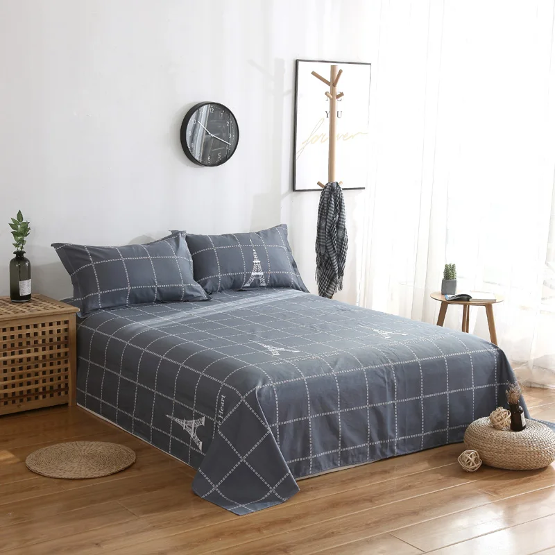 Комплект постельного белья из 100% хлопка в полоску для взрослых Queen/King/Twin полный